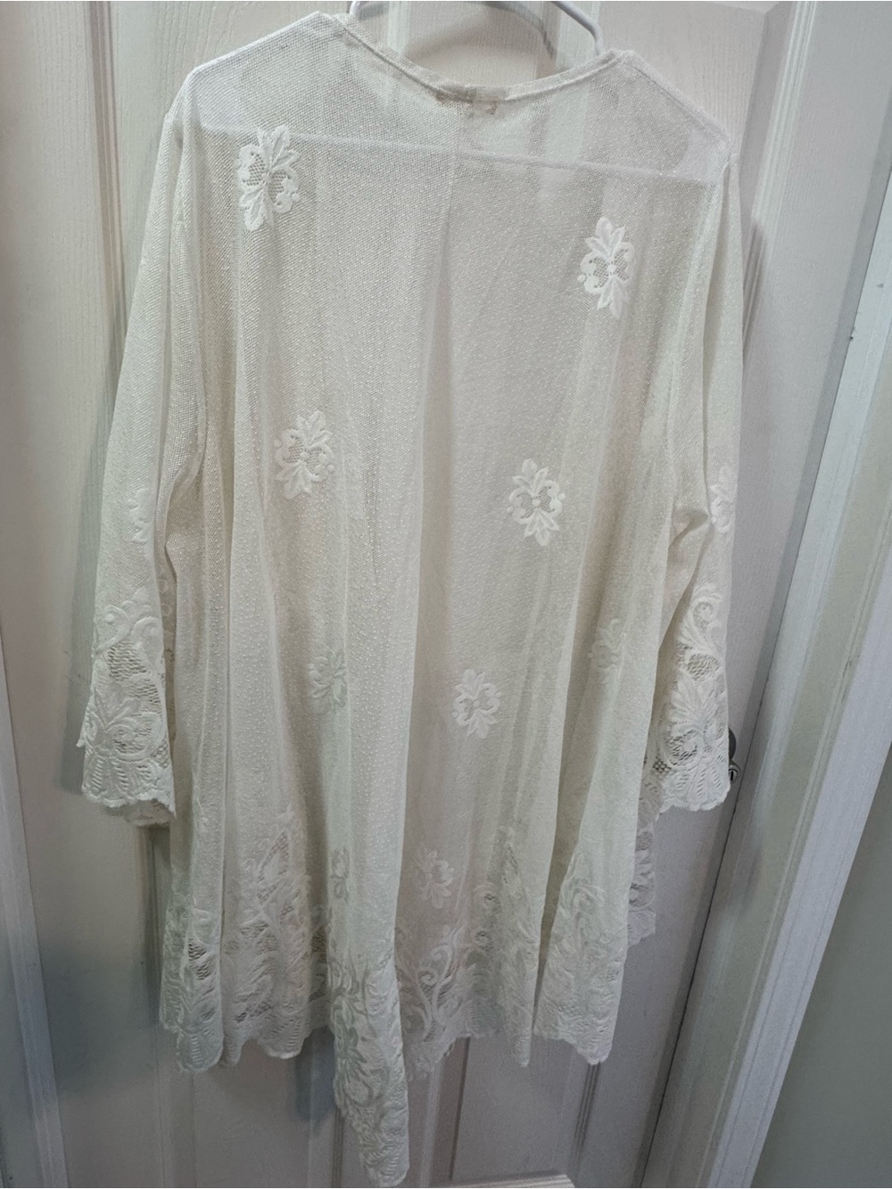 FRANCESCA'S white lace cover up 3X - Picture 5 of 6